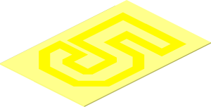 Sticker  1.8 x  1.2 with Yellow Outline "5"