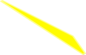 Sticker  1.2 x  8 Triangle Yellow with Transparent Border Left