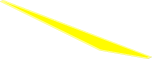 Sticker  1.2 x  8 Triangle Yellow with Transparent Border Right