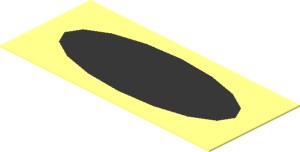 Sticker  0.8 x  1.85 with Black Oval