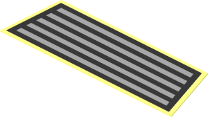 Sticker  1.0 x  2.8 with Black and Light Grey Grid on Transparent Background (Right)