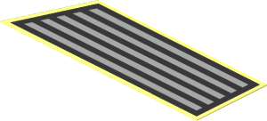 Sticker  1.0 x  2.8 with Black and Light Grey Grid on Transparent Background (Left)