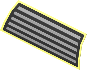 Sticker  1.0 x  2.8 with Black and Light Grey Grid on Transparent Background (Left) (Formed)