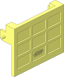 ~Garage Door with Rear Cross and Hinge Pins