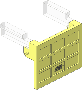 Garage Door with Hinge Pins with Trans Clear Counterweights