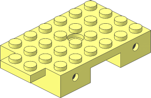 Train Base  4 x  7 with 4 Black Axle Bushes