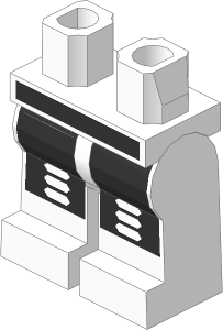 ~_Minifig Hips and Legs with Robot Pattern (Complete) [15] (Obsolete)