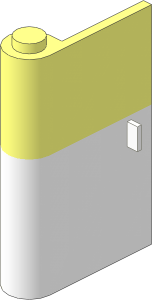 Door  1 x  3 x  4 Left with Vertical Handle with White Lower Section Pattern