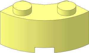 Brick  2 x  2 Corner Round w Stud Notch and Reinforced Underside
