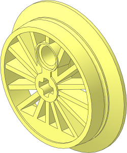Train Wheel Large with Axlehole and Pinhole
