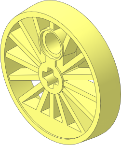 Train Wheel Large with Axlehole and Pinhole without Flange