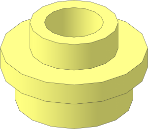 Plate  1 x  1 Round with Open Stud