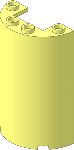Cylinder Half  2 x  4 x  5 with  1 x  2 cutout