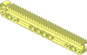 Technic Gear Rack  1 x 14 with Bottom Beam