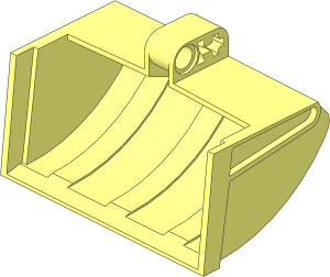 Technic Excavator Bucket  7 x  5 x  4.5 Clamshell