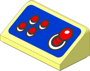 Slope Brick 31  1 x  2 x  0.667 with Joystick and Buttons Sticker