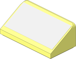 Slope Brick 31  1 x  2 x  0.667 with Chrome Silver Sticker