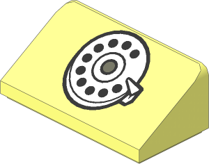Slope Brick 31  1 x  2 x  0.667 with Phone Rotary Dial Pattern