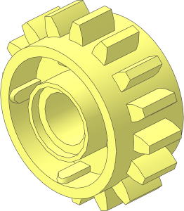 Technic Gear 16 Tooth with Clutch on Both Sides