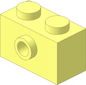 Brick  1 x  2 with Centred Stud on Long Side