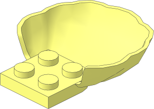 Animal Clam Lower Half with  2 x  2 Plate