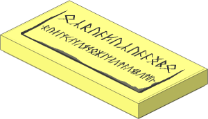 Tile  2 x  4 with Small Runes Sticker