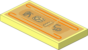 Tile  2 x  4 with Hieroglyphs (Eye on Top) Sticker