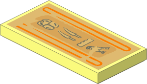 Tile  2 x  4 with Hieroglyphs (Scarab on Top) Sticker