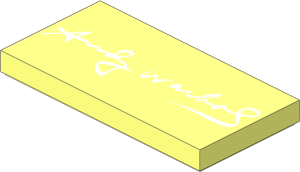 Tile  2 x  4 with "Andy Warhol" Signature Pattern