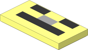 Tile  2 x  4 with Black and Light Bluish Grey Rectangles Pattern