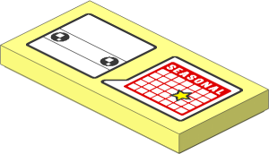 Tile  2 x  4 with Brickheadz Seasonal Calendar Pattern