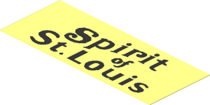 Sticker  1.2 x  3 with "Spirit of St. Louis" Left
