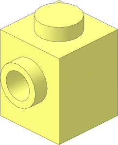 Brick  1 x  1 with Stud on 1 Side