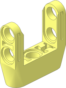 Technic Connector Toggle Joint Double with Axle and Pin Holes
