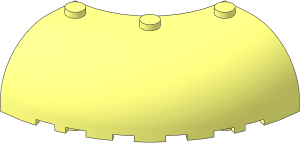 Brick  6 x  6 x  2 Corner Round with Curved Top