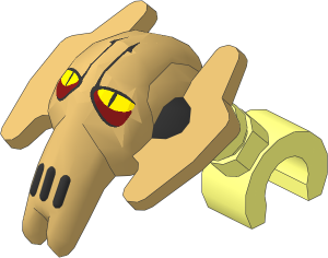 Minifig Mechanical Head Cyborg with Tan Face Pattern