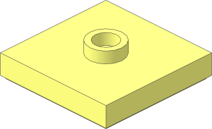 Plate  2 x  2 with Groove with 1 Centre Stud