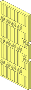 Door  1 x  5 x  8.5 Stockade