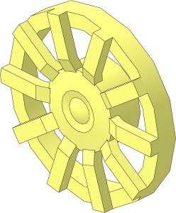 Wheel Rim 11 x 18 Front with 10 Angled Spokes
