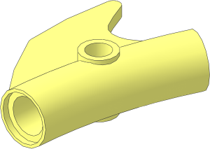 Technic Pin Joiner Round Curved with Fin and Hole