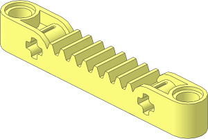Technic Gear Rack  1 x  7 with Pegholes and Axleholes