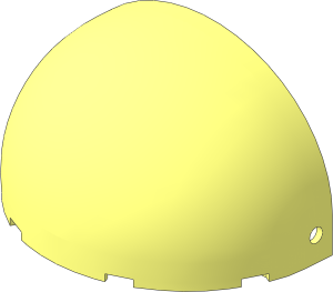 Windscreen  8 x  4.667 x  3.667 Quarter Sphere (Outer) with Pin Holes