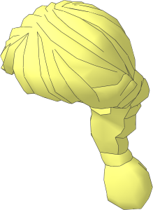 Minifig Hair Female Ponytail with Long French Braid