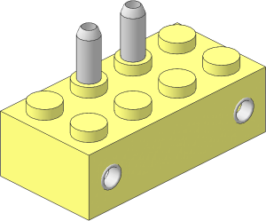 Electric Train  4.5V On/Off Switch Brick  2 x  4