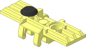 Technic Chain Tread 5 Wide Reinforced with Single Black Rubber Foot Left