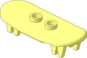 =Minifig Skateboard with Four Wheel Clips