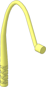 Minifig Whip Bent Flexible (Formed for Electrical Roof Wiring - Right Aligned)