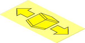 Sticker  1.9 x  3.8 with Yellow Box and Arrows