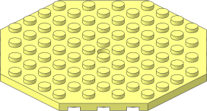 Plate 10 x 10 Octagonal with Hole and Snapstud