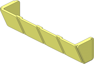 Glass for Window  2 x  8 x  2 Inverted Sloped Reinforced